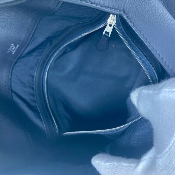 HERMES City slide pouch bag Clutch bag Leather Navy - Picture 9 of 15